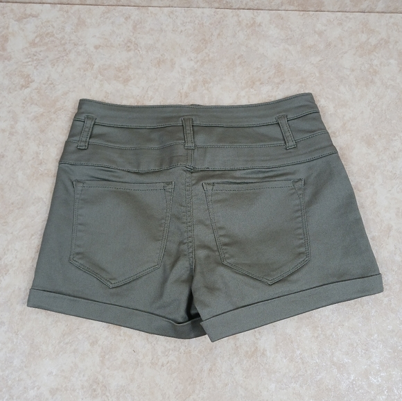 REFUGE Women’s Shorts High Waist Olive Green Size 0 - Picture 7 of 7